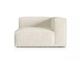 Dešinės pusės modulinė sofa, Nuria, 1 sėdynė, 125x110x72, dramblio kaulo spalvos
