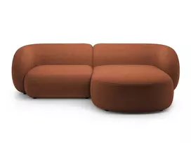 Modulinė kampinė sofa - dešinė, Kate, 2 sėdimos vietos, 255x176x76, terakota