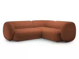 Modulinė kampinė sofa - dešinė, Kate, 4 sėdimos vietos, 252x220x76, terakota
