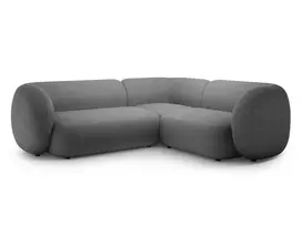 Modulinė kampinė sofa - dešinė, Kate, 4 sėdimos vietos, 252x220x76, tamsiai pilka