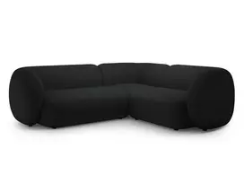 Modulinė kampinė sofa - dešinė, Kate, 4 sėdimos vietos, 252x220x76, juoda
