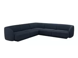 Kampinė sofa Boucle, Miley, 5 vietų, 255x255x70, tamsiai mėlyna