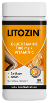 LITOZIN Glucosamine 1100mg+Vit C  tabletės, 90 vnt.