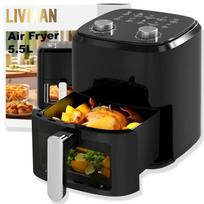 LIVMAN Y-5060S su permatomu kepimo langeliu, reguliuojama temperatūra ir iš anksto nustatytais kepimo režimais, 5,5l, 1350W