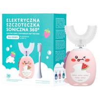 Simed Sonic dantų šepetėlis 360 vaikams U formos 2 in 1 - rožinis