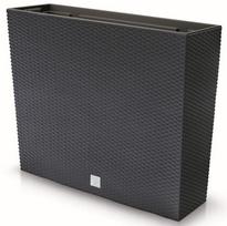 Lauko plastikinis vazonas RATO CASE T, su įdėklu, antracito sp., 24 x 77 x 69 cm