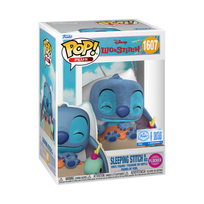 FUNKO POP! Plus Vinilinė figūrėlė: Disney: Lilo & Stitch - Sleeping Stitch in Box (Flocked)