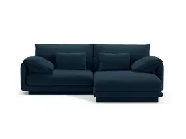 Kampinė Sofa - dešinė, Torino, 3 vietų, 220x170x83, tamsiai mėlyna