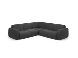 Kampinė sofa, Molino, 5 vietų, 252x252x75, tamsiai pilka