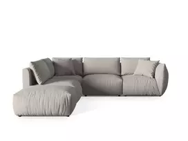 Modulinė kampinė sofa - kairė, Chris, 4 sėdimos vietos, 295x290x80, natūralios spalvos