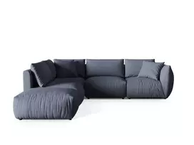 Modulinė kampinė sofa - kairė, Chris, 4 sėdimos vietos, 295x290x80, šviesiai žalia