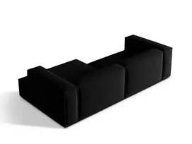 Modulinė kampinė sofa - dešinė, Nuria, 4 sėdimos vietos, 147x292x72, juoda