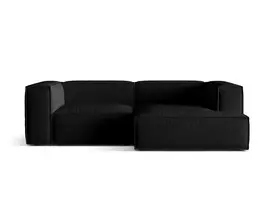 Modulinė kampinė sofa - dešinė, Nuria, 3 sėdimos vietos, 147x252x72, juoda