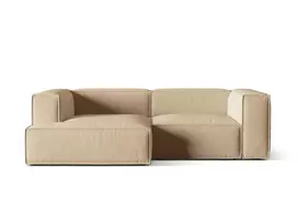 Modulinė kampinė sofa - kairė, Nuria, 3 vietų, 147x252x72, ruda