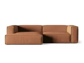 Modulinė kampinė sofa - kairė, Nuria, 4 sėdimos vietos, 147x292x72, medaus spalvos