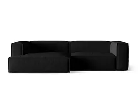 Modulinė kampinė sofa - kairė, Nuria, 4 sėdimos vietos, 147x292x72, juoda