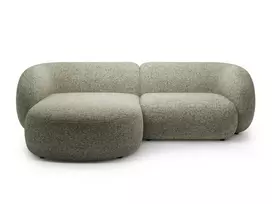 Modulinė kampinė sofa - kairė, Kate, 2 sėdimos vietos, 255x176x76, samanų žalia melanžo spalva