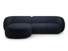 Modulinė kampinė sofa - kairė, Kate, 3 vietų, 285x176x76, tamsiai mėlyna