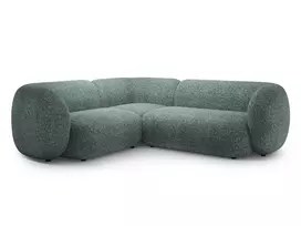 Modulinė kampinė sofa - kairė, Kate, 4 sėdimos vietos, 252x220x76, mėlyna melanžo spalva