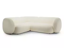 Modulinė kairiojo kampinio sofa, Kate, 4 sėdimos vietos, 252x220x76, šviesiai smėlio spalvos melanžas