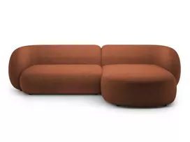 Modulinė kampinė sofa - dešinė, Kate, 3 vietų, 285x176x76, terakota