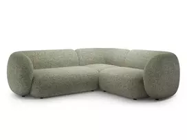 Modulinė kampinė sofa - dešinė, Kate, 4 sėdimos vietos, 252x220x76, samanų žalia melanžo spalva