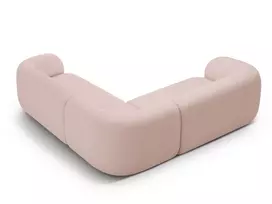 Modulinė u formos kampinė sofa, Kate, 5 vietų, 252x252x76, rausva
