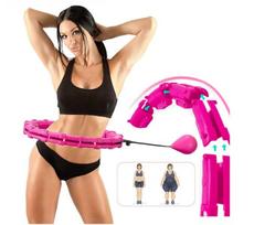 Treniruočių ir gimnastikos lankas su masažuojančiais elementais ir papildomu svoriu Hula Hoop, limited edition 01