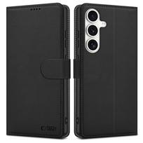Juodas atverčiamas dėklas "Tech-Protect Wallet" telefonui Samsung Galaxy S25 FE