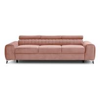 Rožinės spalvos iš velveto sulankstoma sofa 261 cm Laurence – ELTAP