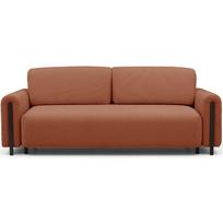 Terakotos spalvos iš boucle sulankstoma/su sandėliavimo vieta sofa 244 cm Arcadova – ELTAP