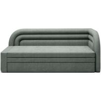 Žalios spalvos iš šenilinio audinio sulankstoma/su sandėliavimo vieta sofa su dešiniuoju kampu 223 cm Fabillo – ELTAP