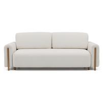 Dramblio kaulo spalvos iš boucle sulankstoma/su sandėliavimo vieta sofa 244 cm Arcadova – ELTAP