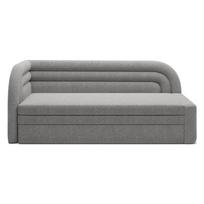 Pilkos spalvos iš boucle sulankstoma/su sandėliavimo vieta sofa su kairiuoju kampu 223 cm Fabillo – ELTAP