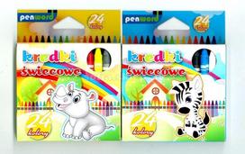 Vaškinės kreidelės PENWORD, 24 spalvos
