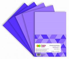 Putgumės lakštų rinkinys A4 5l. VIOLET HAPPY COLOR