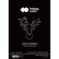 Albumas A4/20l.eskizams 220g/m2, juodo popieriaus lapais, HAPPY COLOR