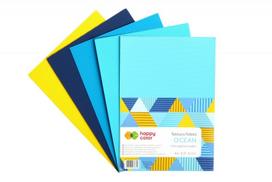 Gofruoto kartono rinkinys HAPPY COLOR OCEAN, A4, 5 lapai