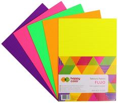 Gofruoto kartono rinkinys HAPPY COLOR FLUO A4, 5 lapai