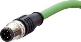 Metz Connect GmbH Jungiamasis kabelis METZ CONNECT kištukas M12 4 kontaktų koduotas D, 1 m