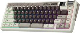 Royal Kludge M70 RGB Mocha Pilkas belaidė klaviatūra | 75%, Hot-swap, rusvai gelsvas Switch, US
