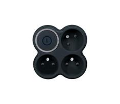 Solight P106B - 3 lizdų rozetė su jungikliu 3x 10A juoda