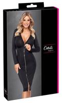 Cottelli Cottelli PARTY Black Zip Dress L - Elegant Long-Sleeve Knee-Length Design