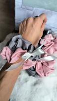 „Zero waste“ scrunchie plauku gumytės