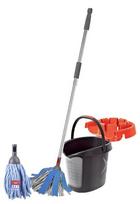 Grindų valymo rinkinys Zyle ZYCLEANSET 4 dalių mikropluošto šepetys ir kibiras