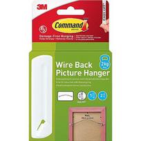 3M picture hanger Command Wire 1 Hook+2 Strips, white 7100337033