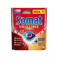 Indaplovių kapsulės "SOMAT Excellence Premium 5in1" 54k.