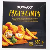 Šaldytas patiekalas NOWACO FISH AND CHIPS, 500 g