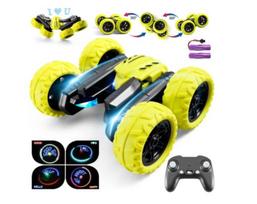 RC automobilis su garso ir šviesos efektais Tornado Stunt Car HP-GS, geltonas