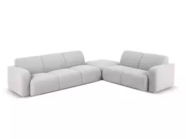 Boucle kampinė sofa - dešinė, Molino, 6 sėdimos vietos, 315x250x72, šviesiai pilka